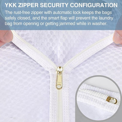 Durable Honeycomb Mesh Laundry Bags by [Brand Name] - 3 Pcs for Delicates | 16" x 19" Size