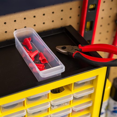 IRIS Hardware Storage Drawer | 44-Drawer Parts Organizer - Durable Yellow Design