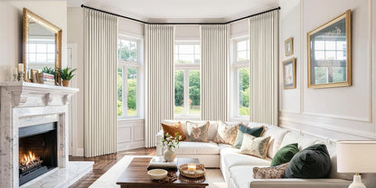 MIULEE 100% Blackout Curtains - 90-Inch Long, Thick Linen, Memory Trained Pleat - 4 Panel Set in Birch
