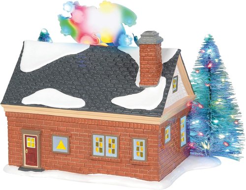 Department 56 Brite Lites Holiday House - Original Snow Village Building, 6.69 Inch, Multicolor