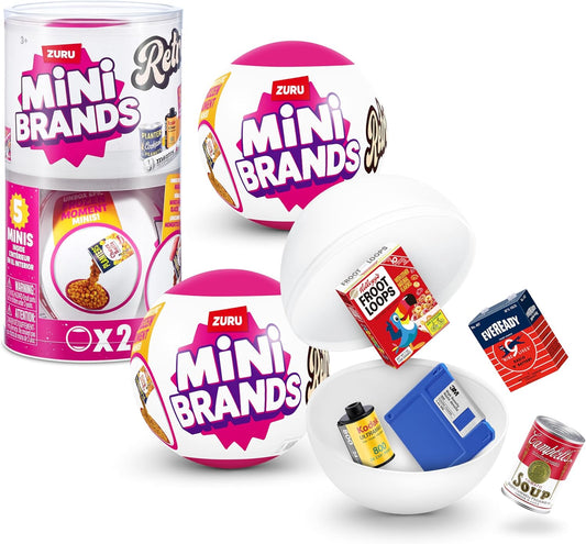 Mini Brands Retro Capsule 2-Pack | 60+ Mystery Minis to Collect - Real Licenses & Rare Collectibles