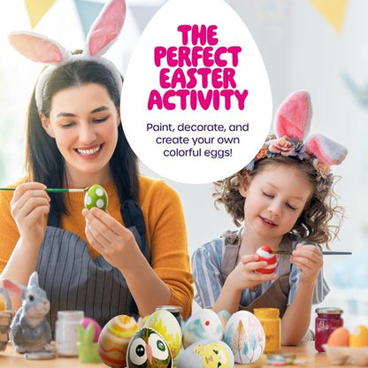 Dan&Darci Easter Egg Squishy Painting Kit - Fun Arts & Crafts for Kids - Decorate 6 Slow Rising Squishies | Perfect Gift for Ages 6-10
