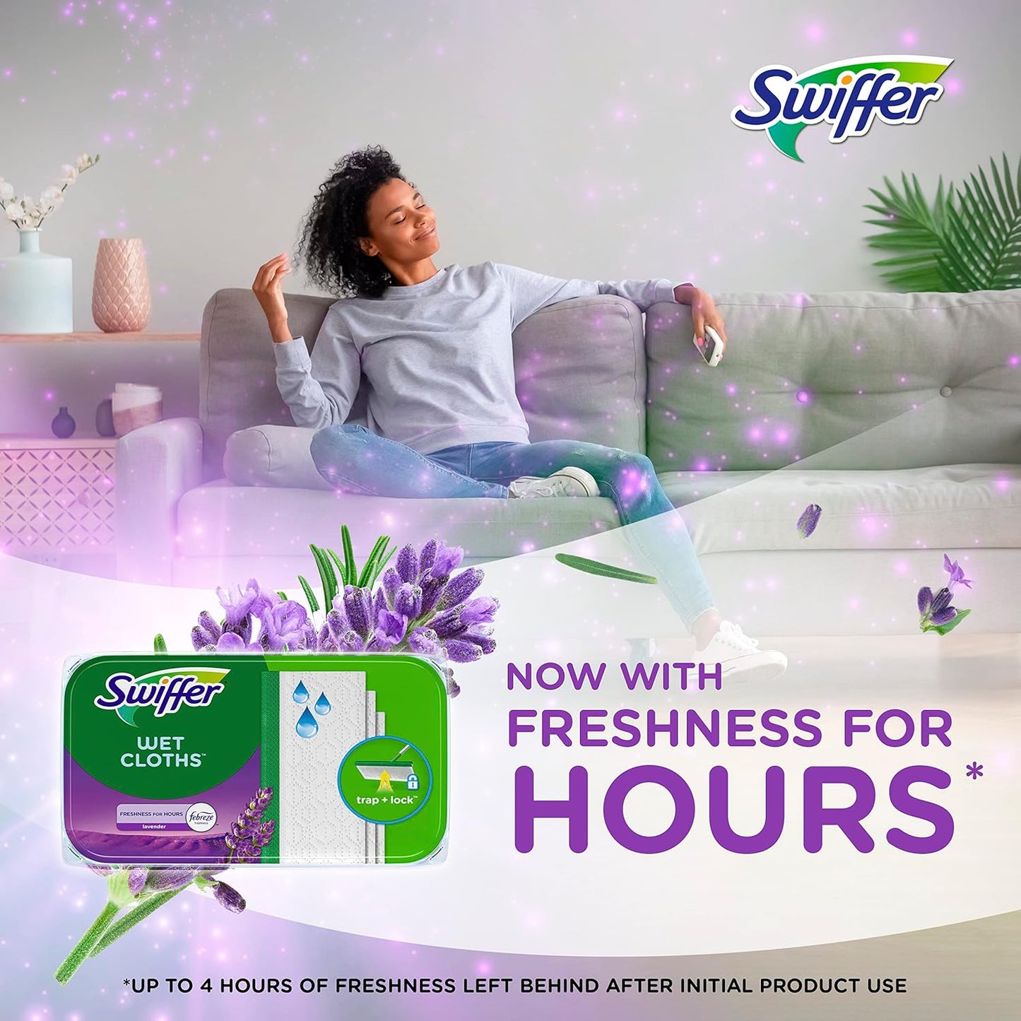 Swiffer | Wet Mop Pads Refill - All-Purpose Floor Cleaner for Dirt & Dust | Lavender, 24ct