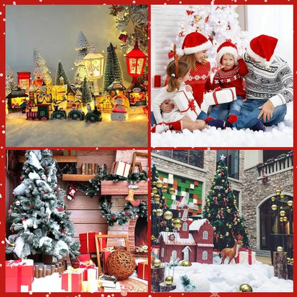 Christmas Snow Blanket - 3 x 8 Ft Fake Snow Blanket for Holiday Decor & DIY Crafts