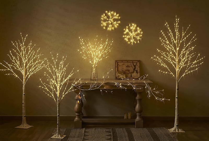 Birch Lighted Branches Battery Operated 100 Leds 8 Functions - Variation: Birch 8 Functions