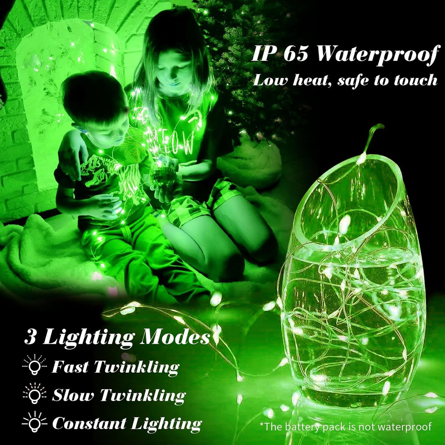 ZGWJ Fairy Lights - 8 Pack Battery Operated 7ft Mini LED String Lights | Silver Wire, 3 Modes for Parties & Decor