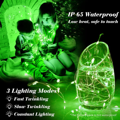 ZGWJ Fairy Lights - 8 Pack Battery Operated 7ft Mini LED String Lights | Silver Wire, 3 Modes for Parties & Decor