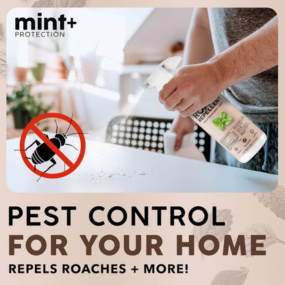 Mint+ Roach Repellent Spray - Long-Lasting Indoor & Outdoor Cockroach Control | 16 oz (475mL)