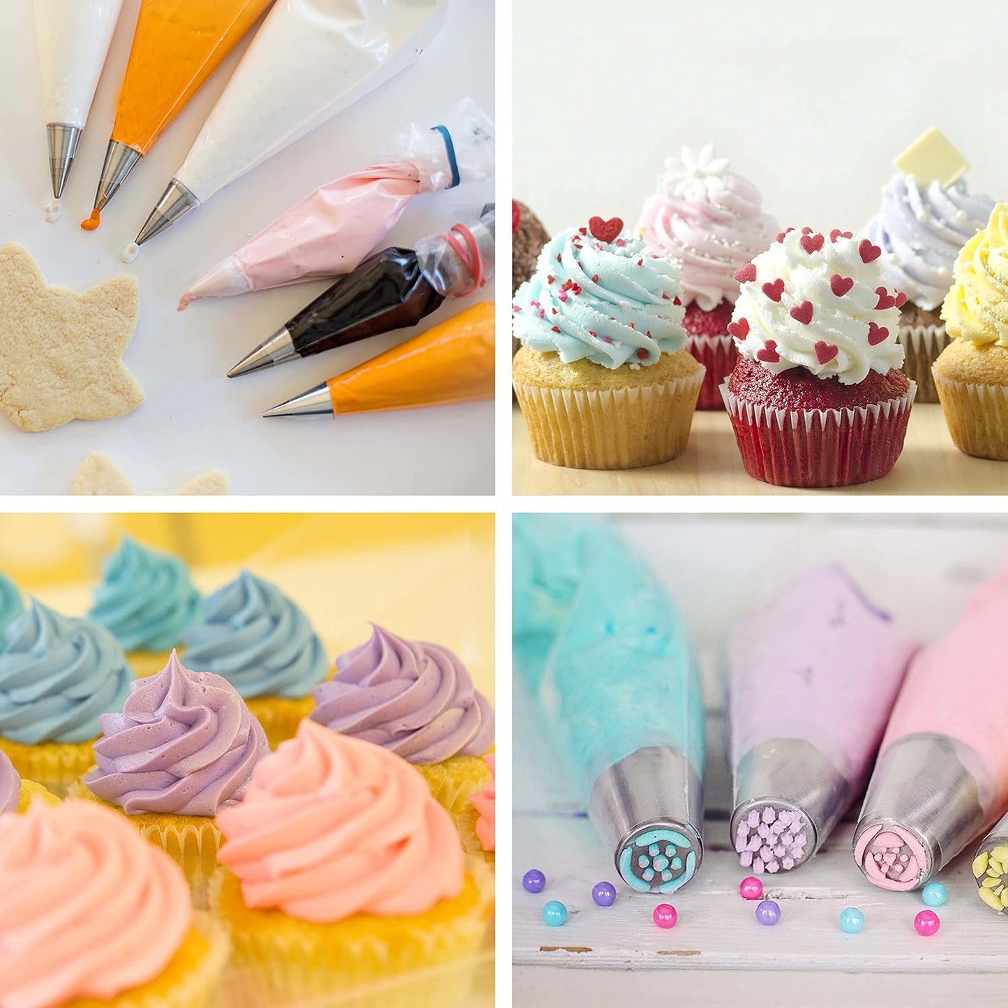 Regine Switzerland 12-Inch Disposable Piping Bags - 100 Pack, Anti-Burst & Non-Slip for Cake Decorating
