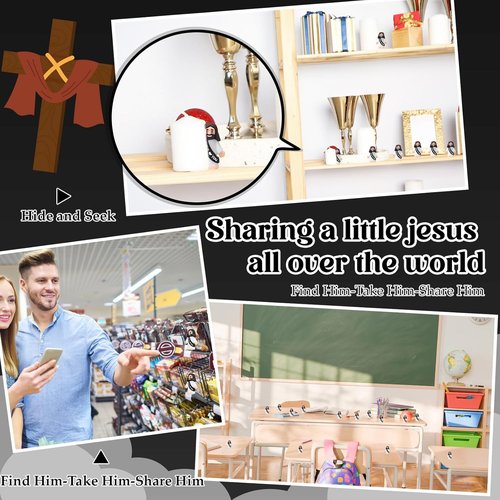 Bememo Mini Jesus Figures - 50 Pcs Christ Toys for Hide and Seek | Perfect Sunday School Party Favors
