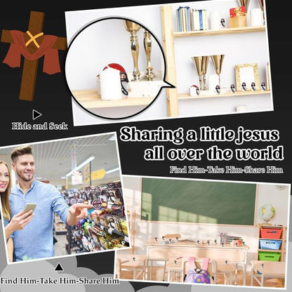 Bememo Mini Jesus Figures - 50 Pcs Christ Toys for Hide and Seek | Perfect Sunday School Party Favors