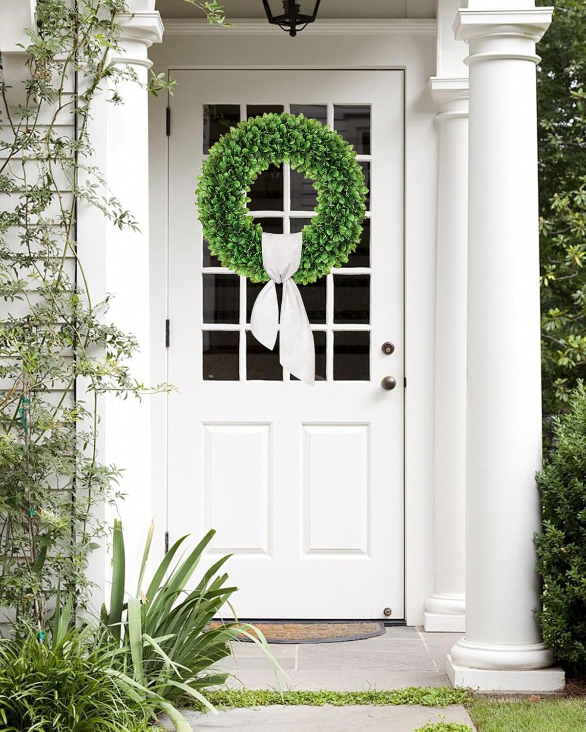 Regine Switzerland 20-Inch Artificial Boxwood Wreath - Versatile Greenery for All Seasons, Perfect for Home Decor