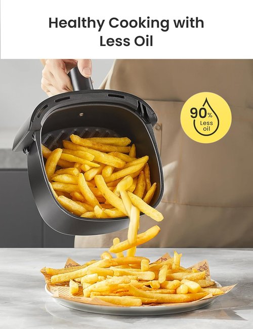 COMFEE' Compact 2.1 Quart Air Fryer - 12 Presets, Adjustable Timer & Temperature Control, Dishwasher-Safe Basket