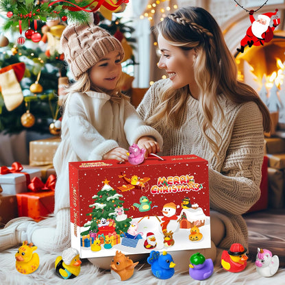 Rubber Duck Advent Calendar 2025 - 24 Days of Fun Countdown Toys for Kids | Perfect Christmas Party Favors