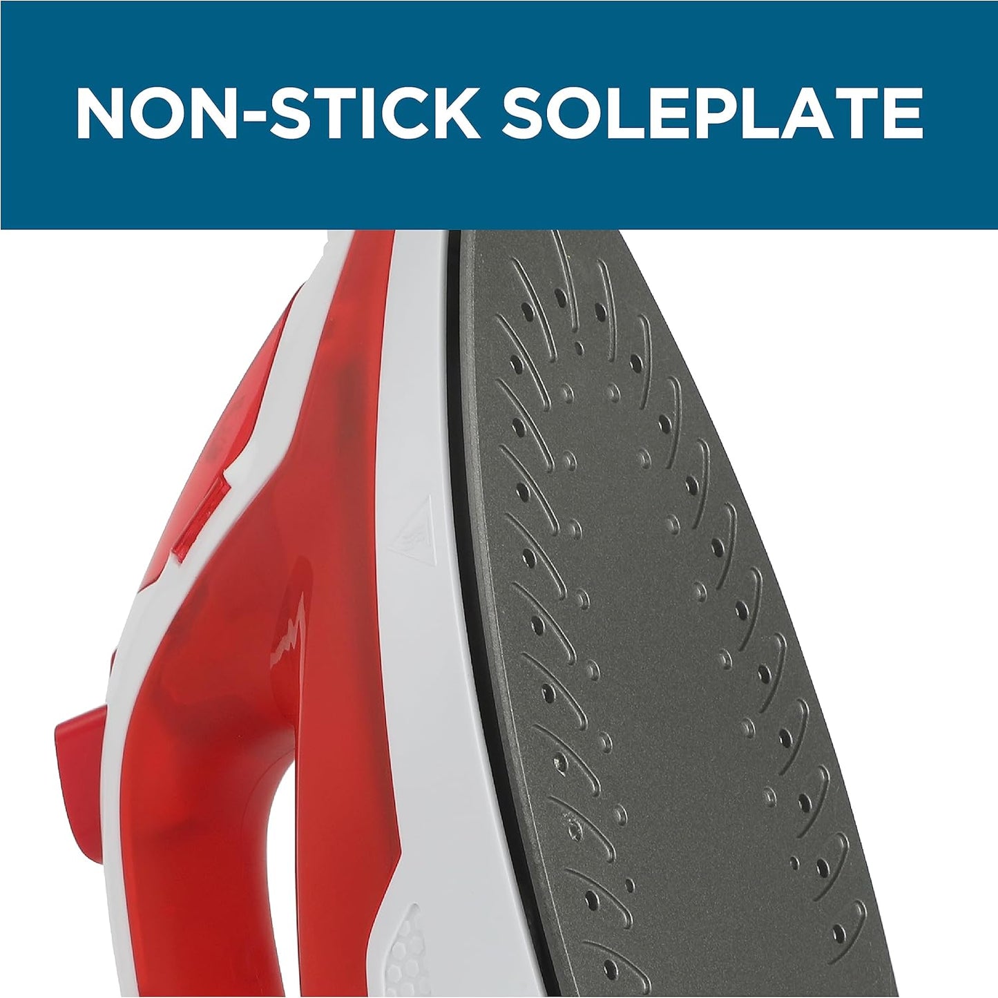 Skiennix Steam Iron - 1200 Watt Portable Self-Cleaning Clothes Steamer | Nonstick Soleplate, Red
