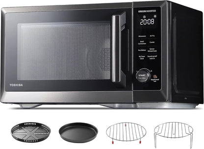 TOSHIBA Countertop Microwave Oven - Air Fryer Combo with Inverter & Convection | 1.0 Cu.Ft, 1000W, 27 Auto Menus