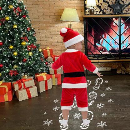 Santa Footprint Stencil by Christmas | Create Magical Holiday Decor with Fake Snow | Perfect for Crafting