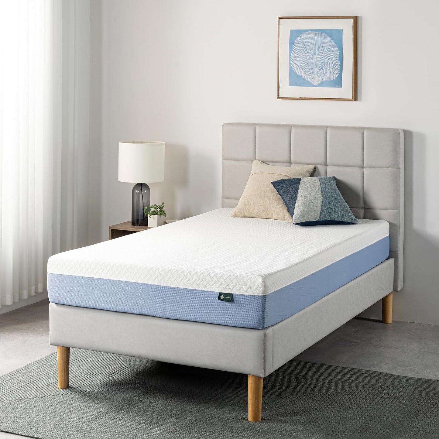 Zinus 8-Inch Twin Memory Foam Mattress - Cooling Comfort, Medium Feel, Fiberglass Free, Certified Safe