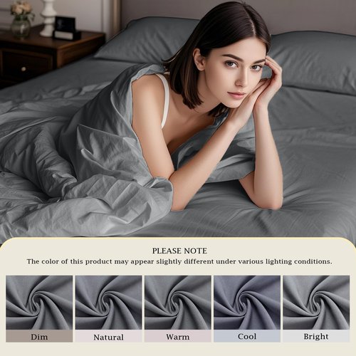 FreshCulture Queen Fitted Sheet Only – Premium Hotel-Quality Fitted Sheet for Queen Bed – Ultra Soft & Breathable Brushed Microfiber – Elegant Black Box Packaging (Dark Grey)