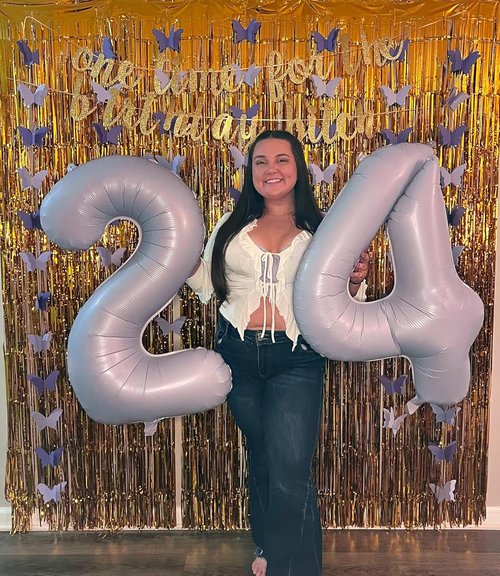 40 Inch Cream Purple Number 9 Balloon - Perfect for Birthday, Engagement, Wedding & Graduation Decor