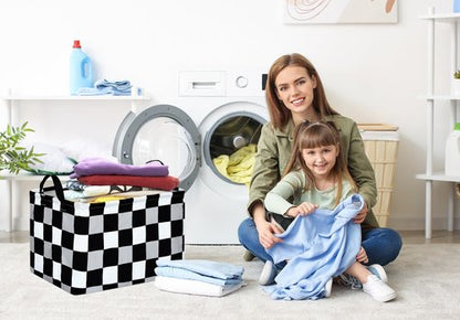 ACMUUNI Rectangle Gift Shelf Nursery Storage Basket Laundry Hamper Storage Box and Bins for Home Clothes with Handles
