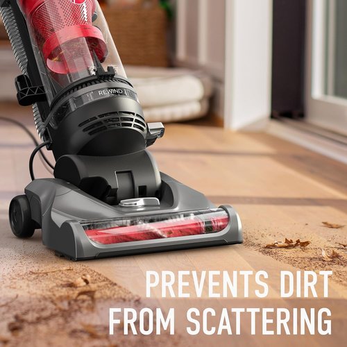 Hoover Rewind Pet Upright Vacuum Cleaner - Bagless Design for Carpet & Hard Floors | Automatic Cord Rewind, Gray
