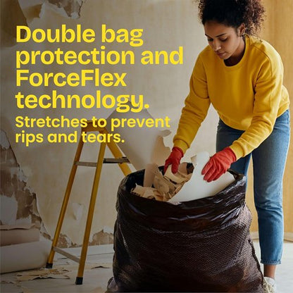 Glad 30 Gallon Trash Bags - Heavy Duty Unscented Garbage Bags with Drawstring | 50 Count