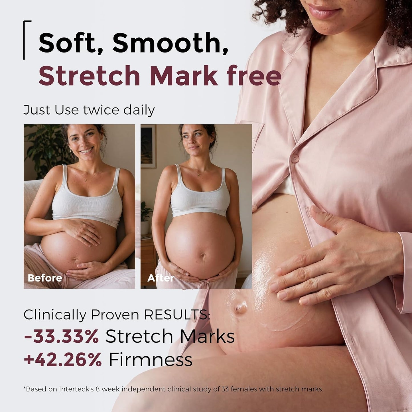 Momcozy Stretch Mark Prevention Cream - Travel Size Belly Moisturizer with Peptides & Shea Butter | 1.06 oz (30g)