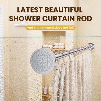 TITGIPE Shower Curtain Rod 27-80 Inches, No Drill Tension Curtain Rod, Adjustable Spring Tension Shower Rods for Bathroom, Kitchens, Windows, No Rust, Silver
