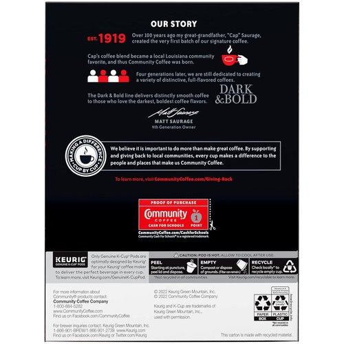 Community Coffee Dark & Bold Espresso Roast Pods - 96 Count for Keurig 2.0 | Rich Flavor & Convenience