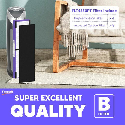 FLT4850PT Filter B Pet Replacement - High Efficiency Filters & Activated Carbon Pre-Filters | Compatible with G-Guardian AC4825, AC4300, AC4900, AC4825DLX, AC4850, CDAP4500 - Purple