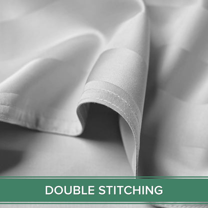 Pure Bamboo California King Sheets - 100% Organic Viscose Bed Set, Soft & Cooling | Jacquard White