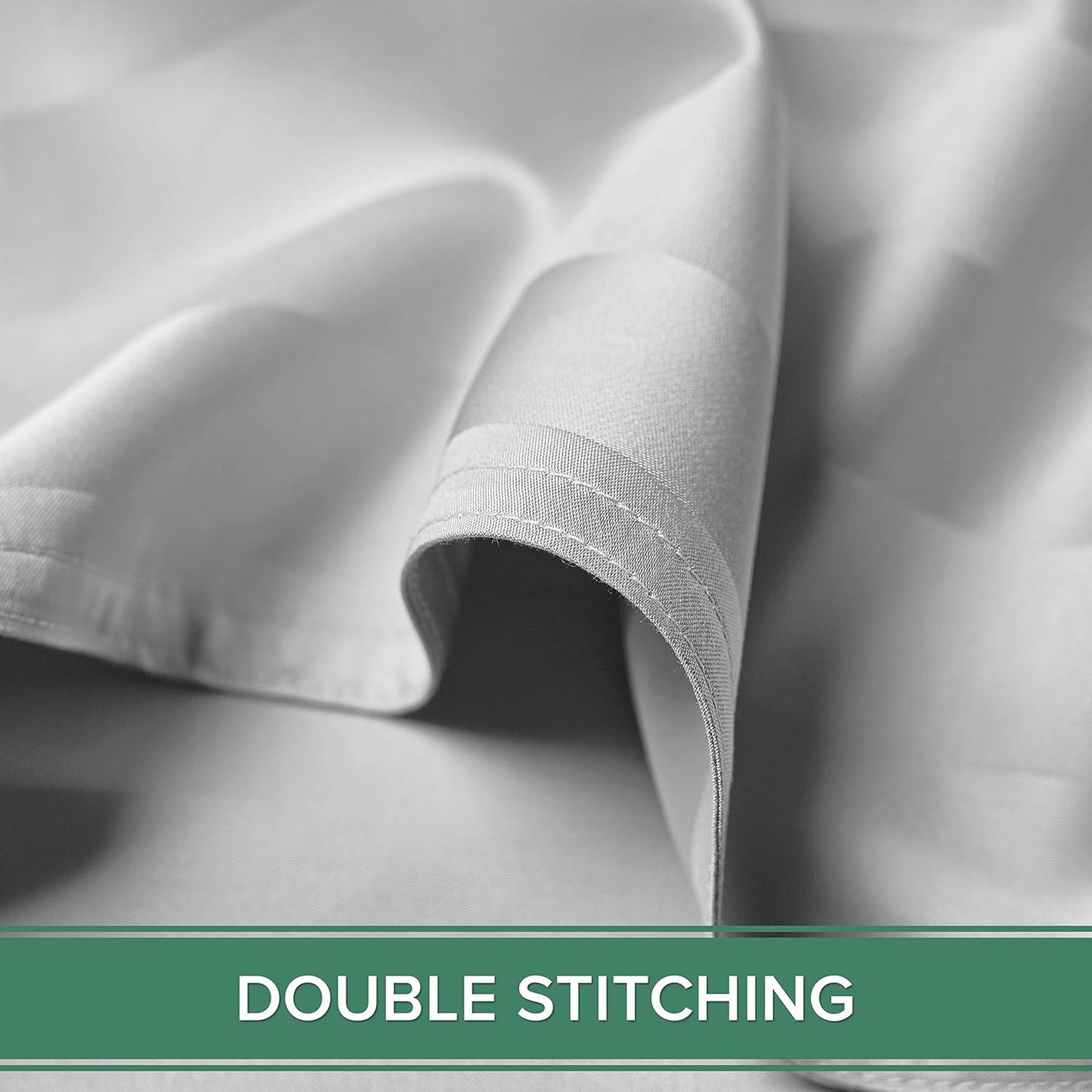 Pure Bamboo Queen Sheets - Luxuriously Soft 100% Organic Viscose Bed Sheet Set | Jacquard White, Double Stitching, 2-Year Quality Promise