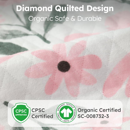 Yoofoss Baby Sleep Sack 6-12 Months 1.0 Tog Sleep Sack Organic Cotton Wearable Blanket for Infants 2-Way Zipper Quilted Sleeping Sacks(Medium)
