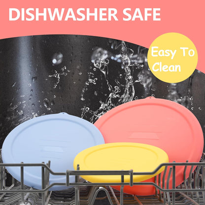 Pyrex Silicone Replacement Lids - Food Grade Covers for 1 Quart, 1.5 Quart & 2.5 Quart Bowls | 3 Pack
