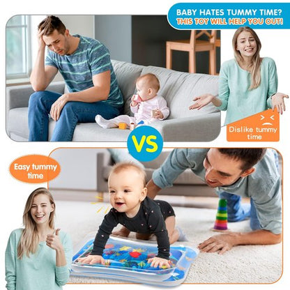 Infinno Inflatable Tummy Time Mat Premium Baby Water Play Mat for Infants and Toddlers Baby Toys for 3 to 24 Months, Strengthen Your Baby's Muscles, Portable