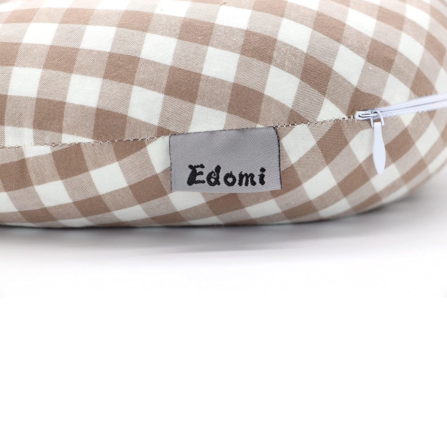 Edomi Buckwheat Neck Pillow, Comfortable U Shaped Travel Pillow Portable Pillow for Sleeping Recliner Chair Washable Pillowcase Buckwheat Hulls Filling (12x12 inch, Khaki)