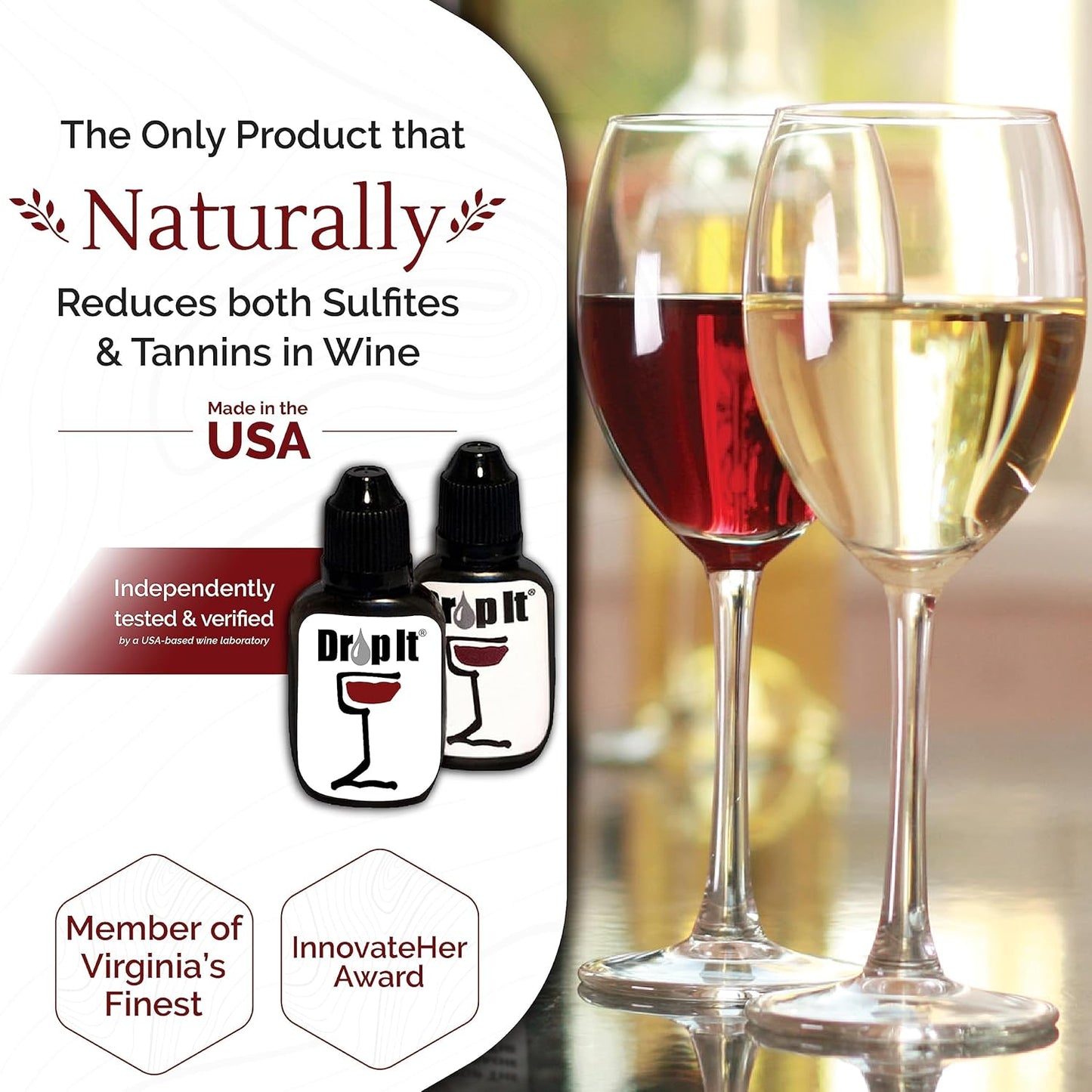 The Original Drop It Wine Drops, 22 Event Party Pack- USA Made Wine Drops Naturally Reduce Wine Sulfites & Tannins-Can Eliminate Wine Sensitivities, Wine Allergies & Histamines-A Wine Wand Alternative
