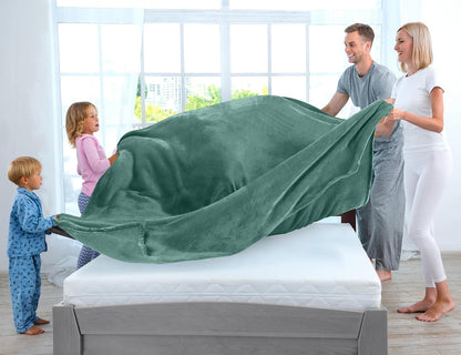 Utopia Bedding Fleece Blanket - Luxury Soft Microfiber Twin Size Celadon (60x80 Inch)