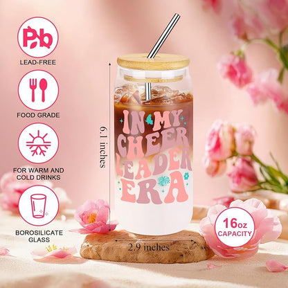 Cheerleader Gifts Set - 16oz Cup, Waist Bag, Socks & Sticker Gift Bundle