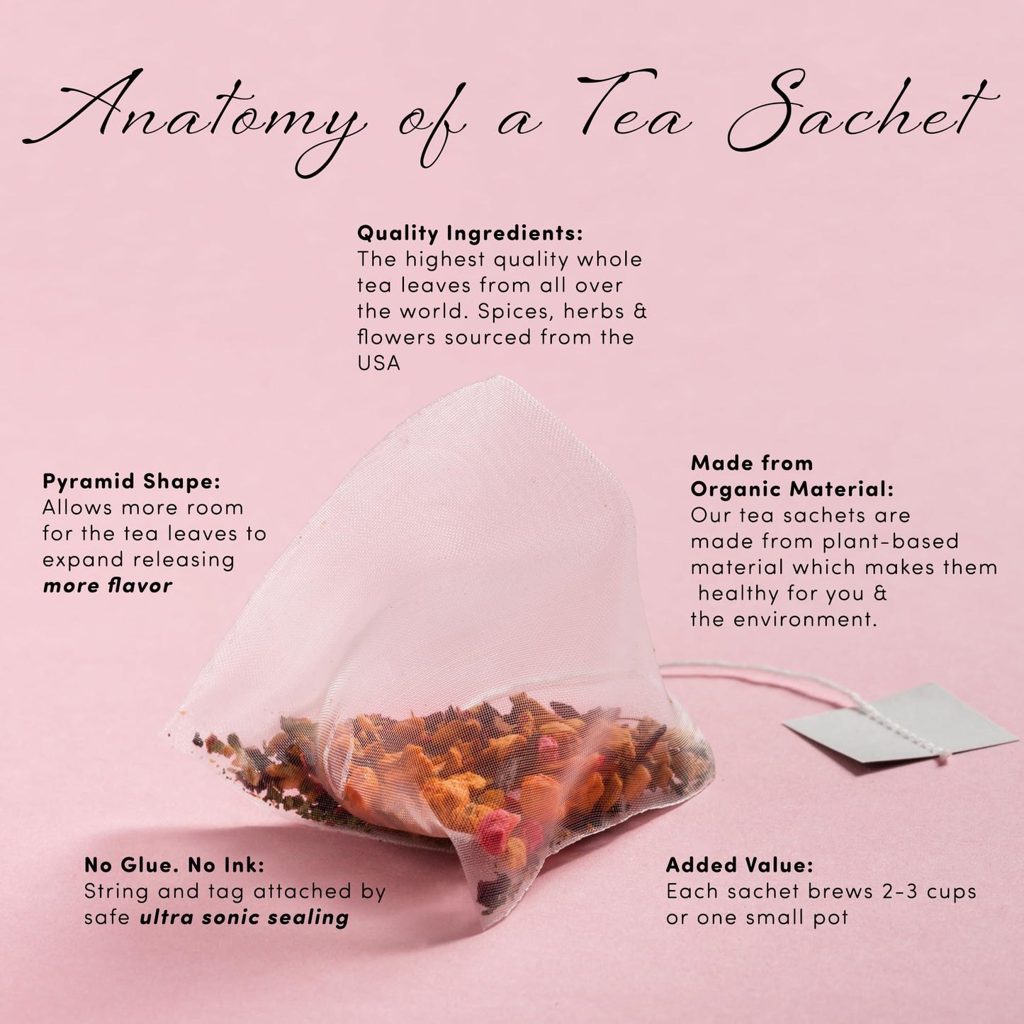 Cotton Candy Tea by La Tea Dah | Lightly Caffeinated Oolong Tea Flavored with Hibiscus, Raspberry, Cranberry, & Apple | Fragrant, Fruity Hibiscus Tea Bags | Dessert Tea (12 Sachets)