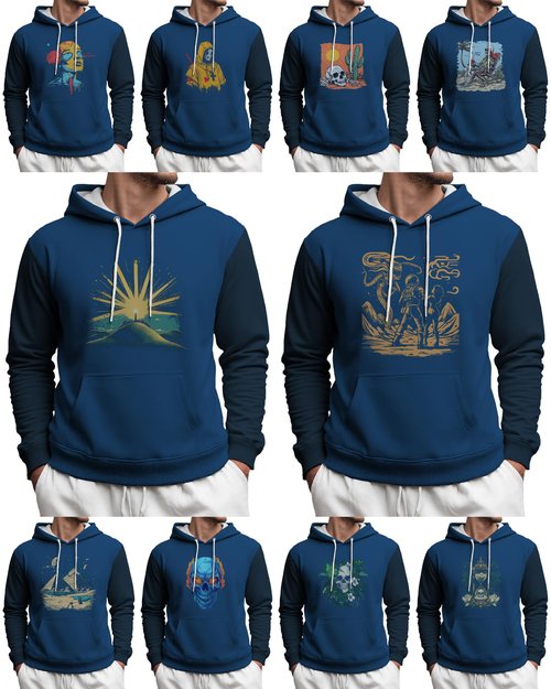 MARSVOVO Casual Mens Graphic Hoodies Classic Comfortable Drawstring Pullover Plus Size Loose Fit Fashion Sweatshirt Basic Long Sleeve Spring Fall Sweatshirt with Pocket Sun and Skull,3XL