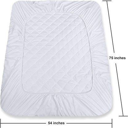 Utopia Bedding Quilted Fitted Mattress Pad - Full Size, Deep Pocket Protector, Machine Washable | White, Pack of 10
