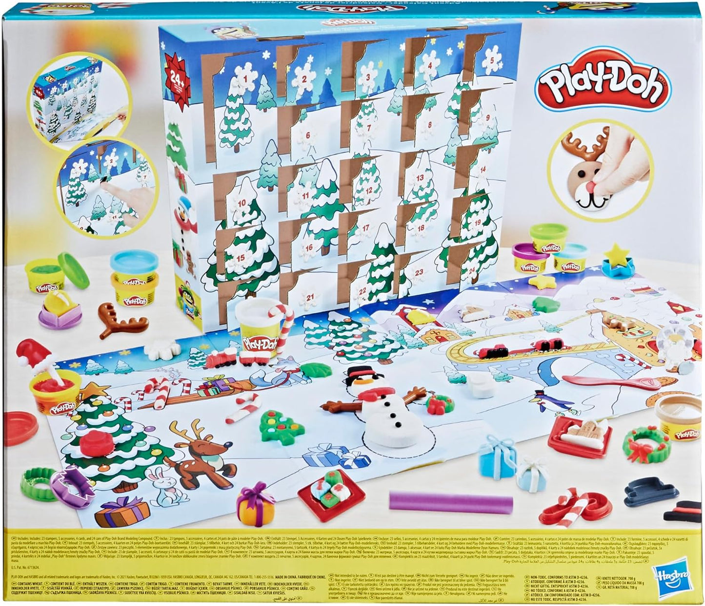Play-Doh Advent Calendar | Fun Toy for Kids 3+ with 24 Surprises, Playmats & Non-Toxic Cans