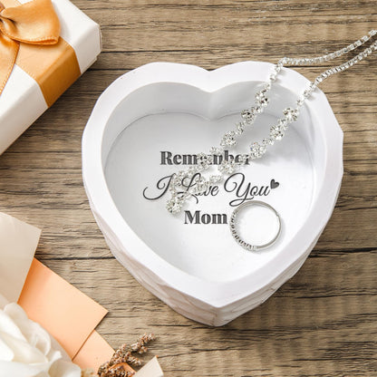 Mom and Daughter Figurine Keepsake Box - Hand-Painted 3D Jewelry & Trinket Storage | Perfect Gift for Mother's Day & Birthdays