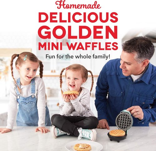 Dash Mini Waffle Maker - Compact Electric Waffle Iron with Nonstick Surface - Galaxy Print Design
