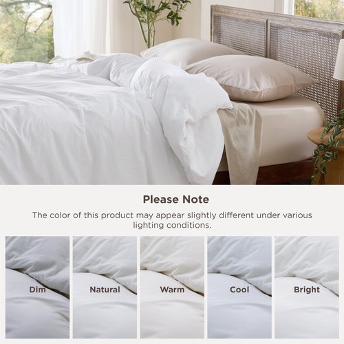 Bedsure California King Duvet Cover Only - Prewashed Cotton-Like Polyester All Season Bedding, Includes 1 Cal King Duvet Cover 104x98 Inches with Zipper Closure, White, (No Comforter, No Pillow Shams)