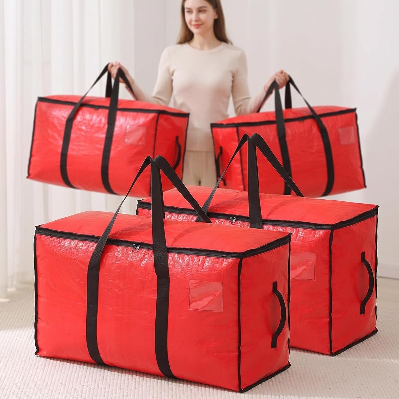 2Pack 72L Clear PP Storage Totes with Handles