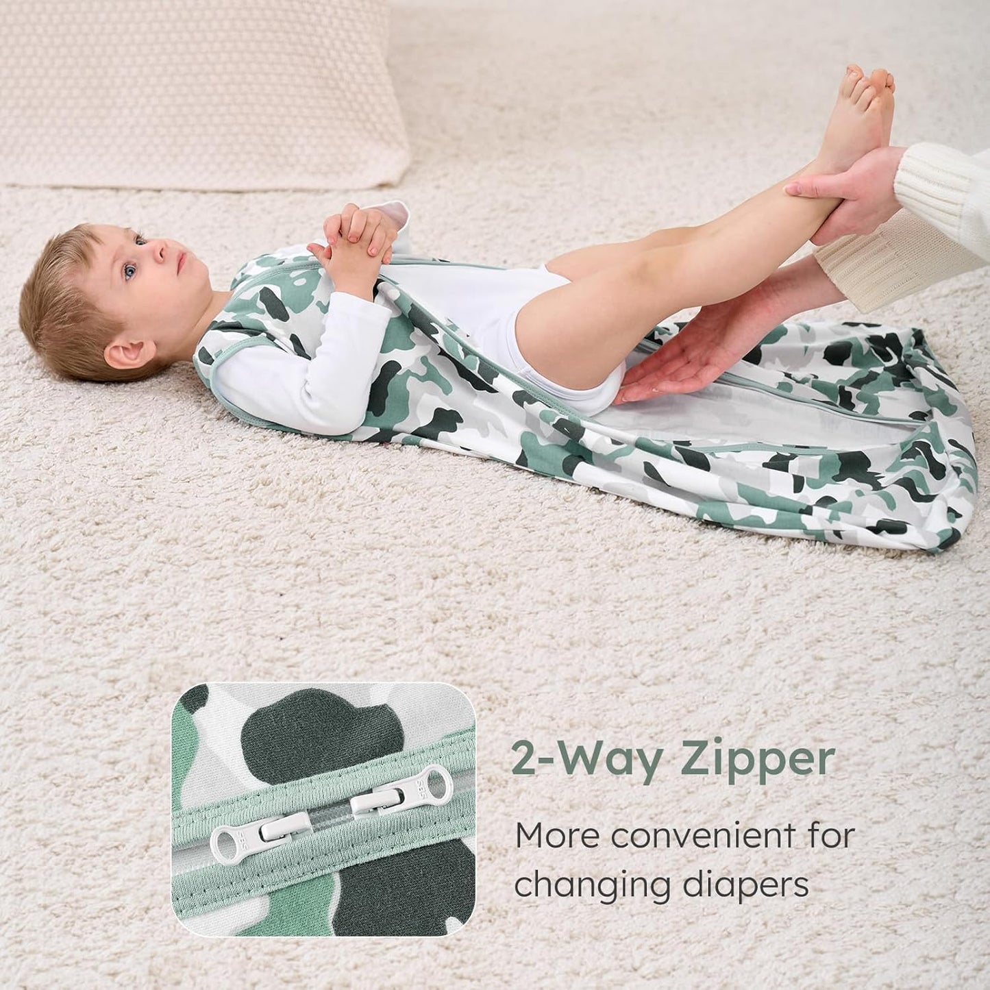 Yoofoss Baby Sleep Sack | 100% Organic Cotton Wearable Blanket | 0-6 Months | 3 Pack, Comfy & Lightweight