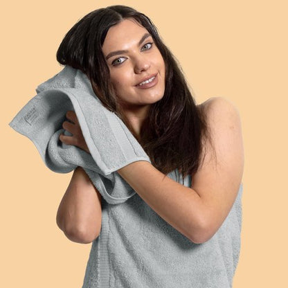 Chakir Turkish Linens | Hotel & Spa Quality 100% Cotton Premium Turkish Towels | Soft & Absorbent (6-Piece Hand Towels, Silver Gray)